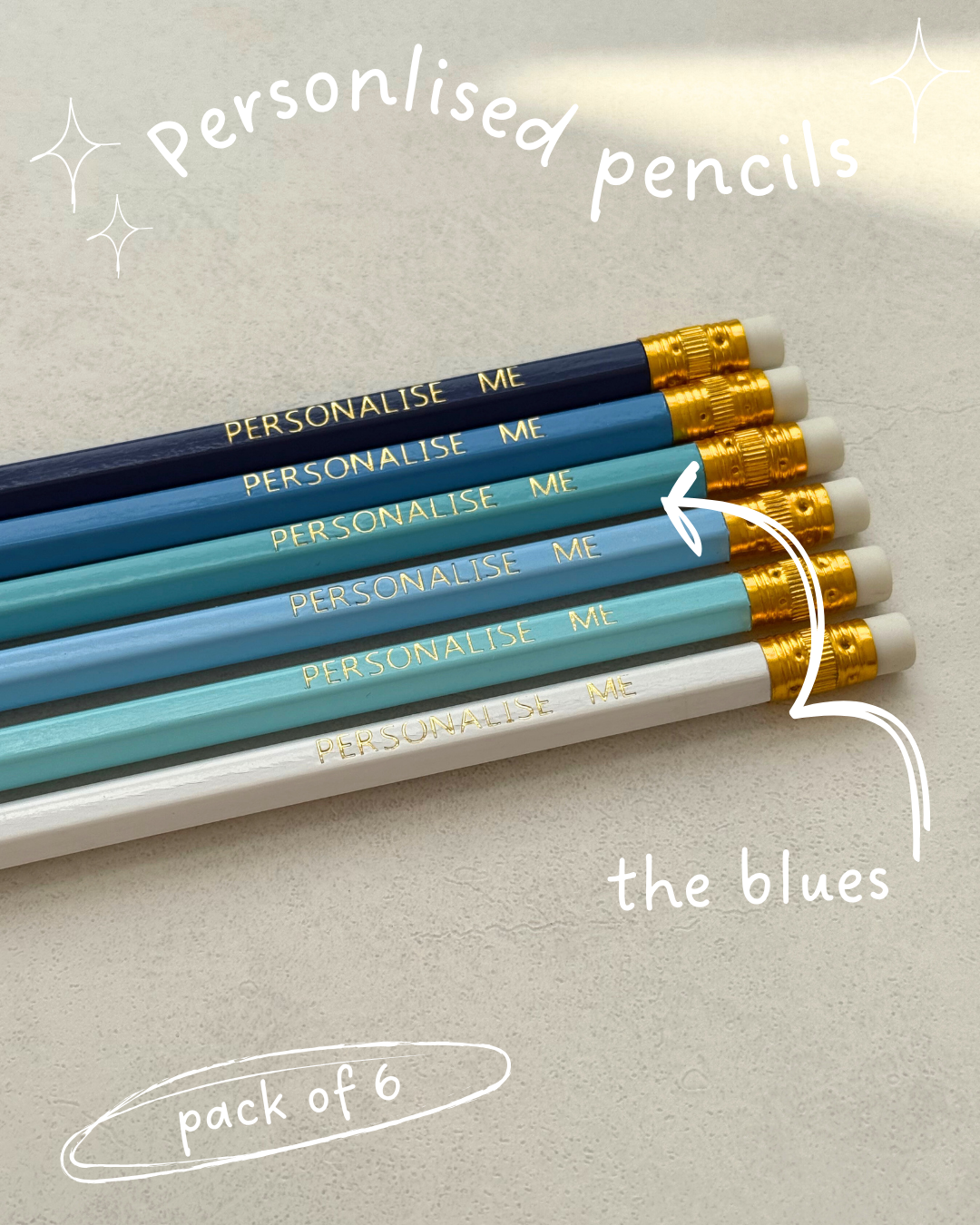 Personlised Pencils The Blues