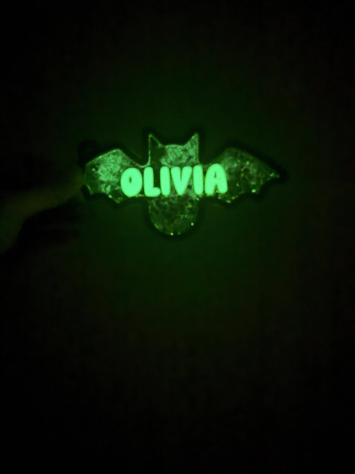 Glow in the dark bat tag