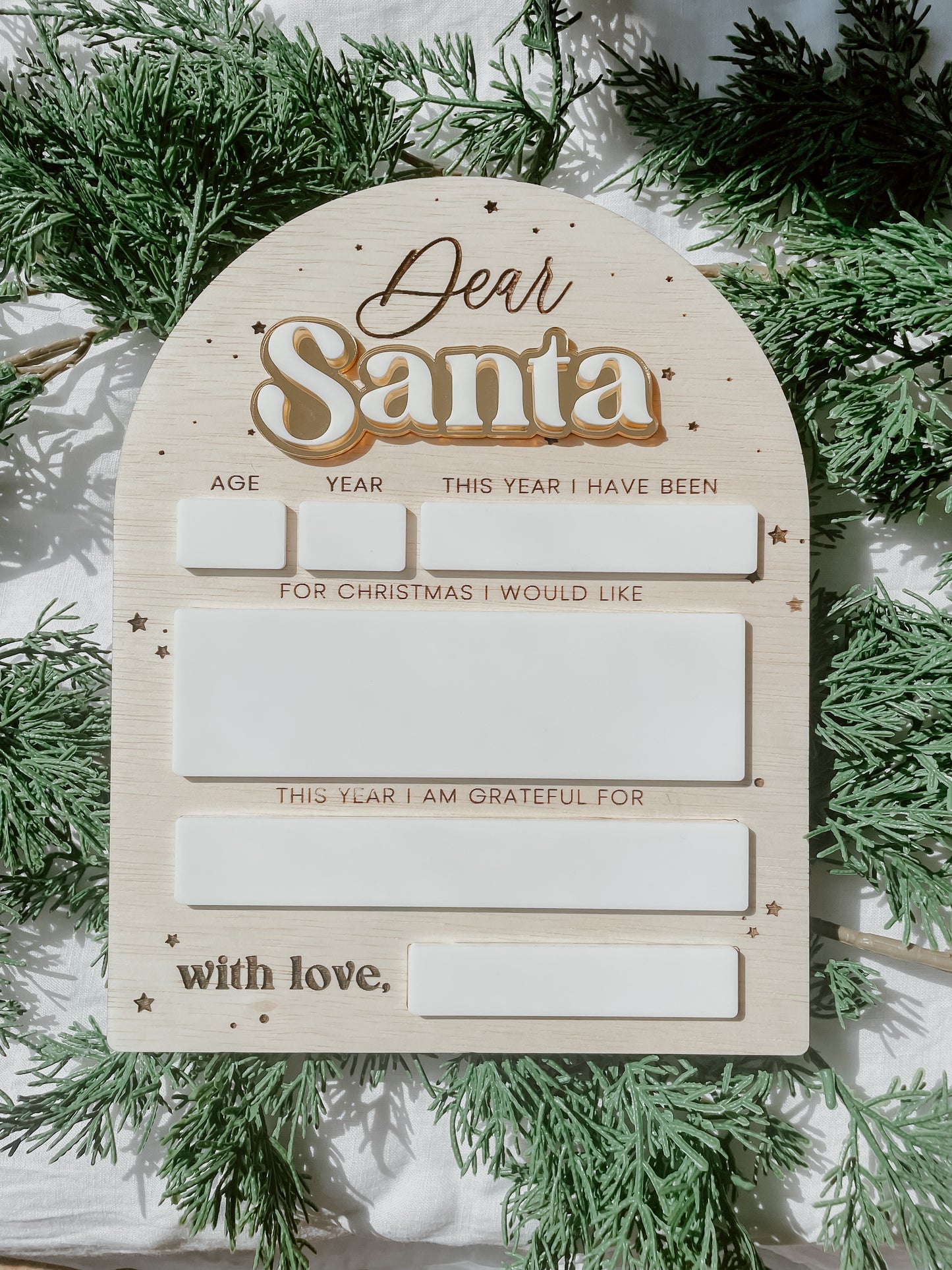 Reusable Dear Santa letter