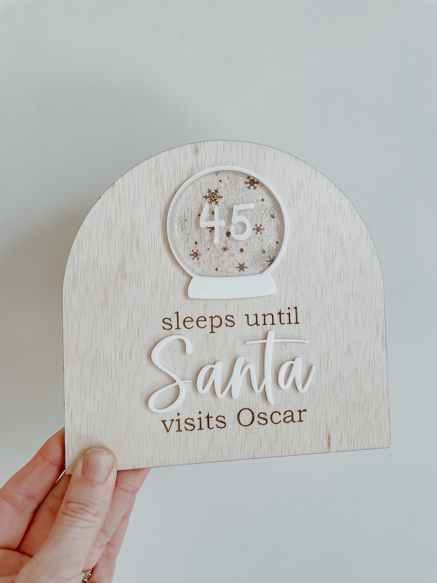 Santa countdown wooden