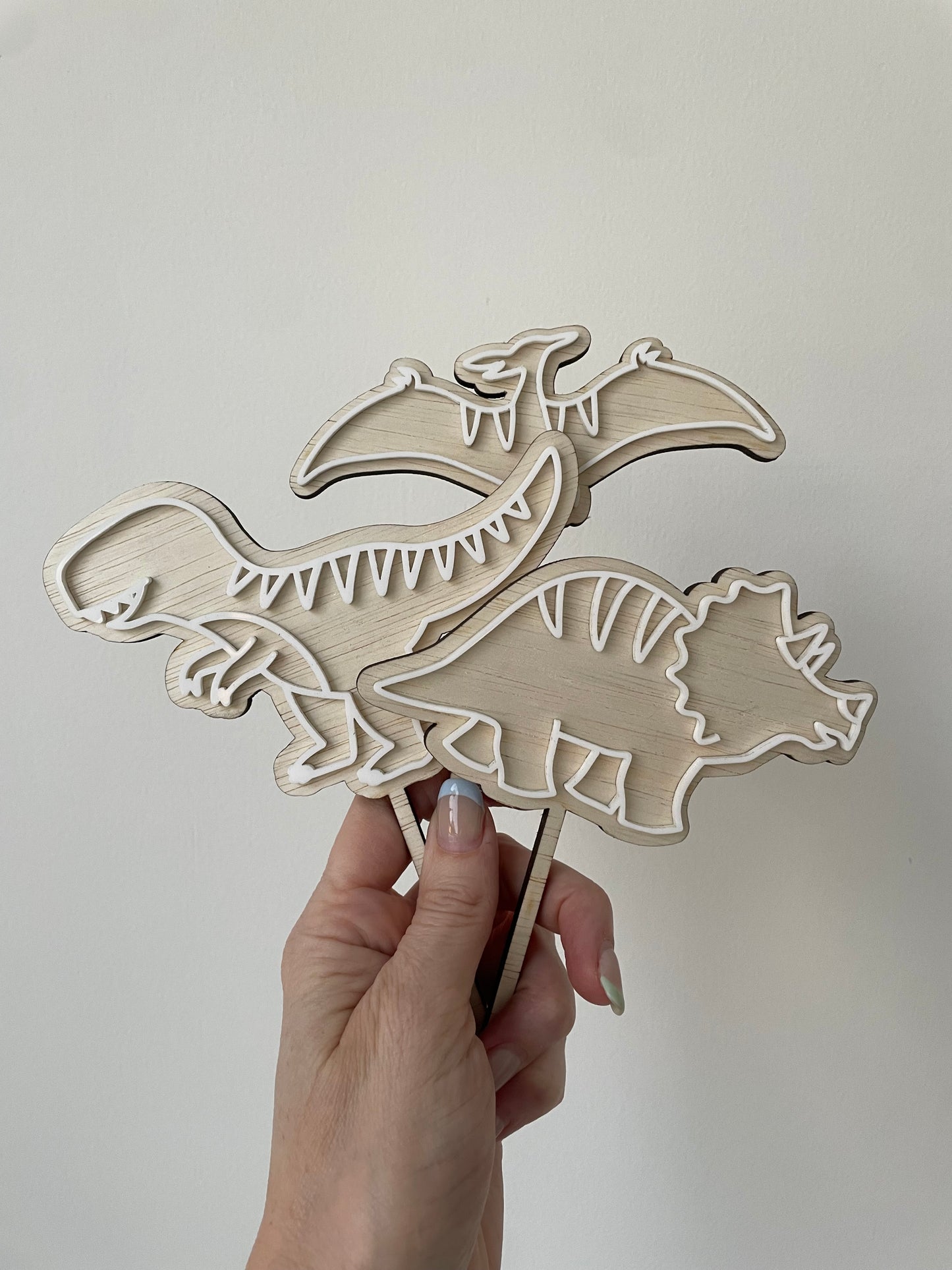 Dinosaur Cake topper set of 3