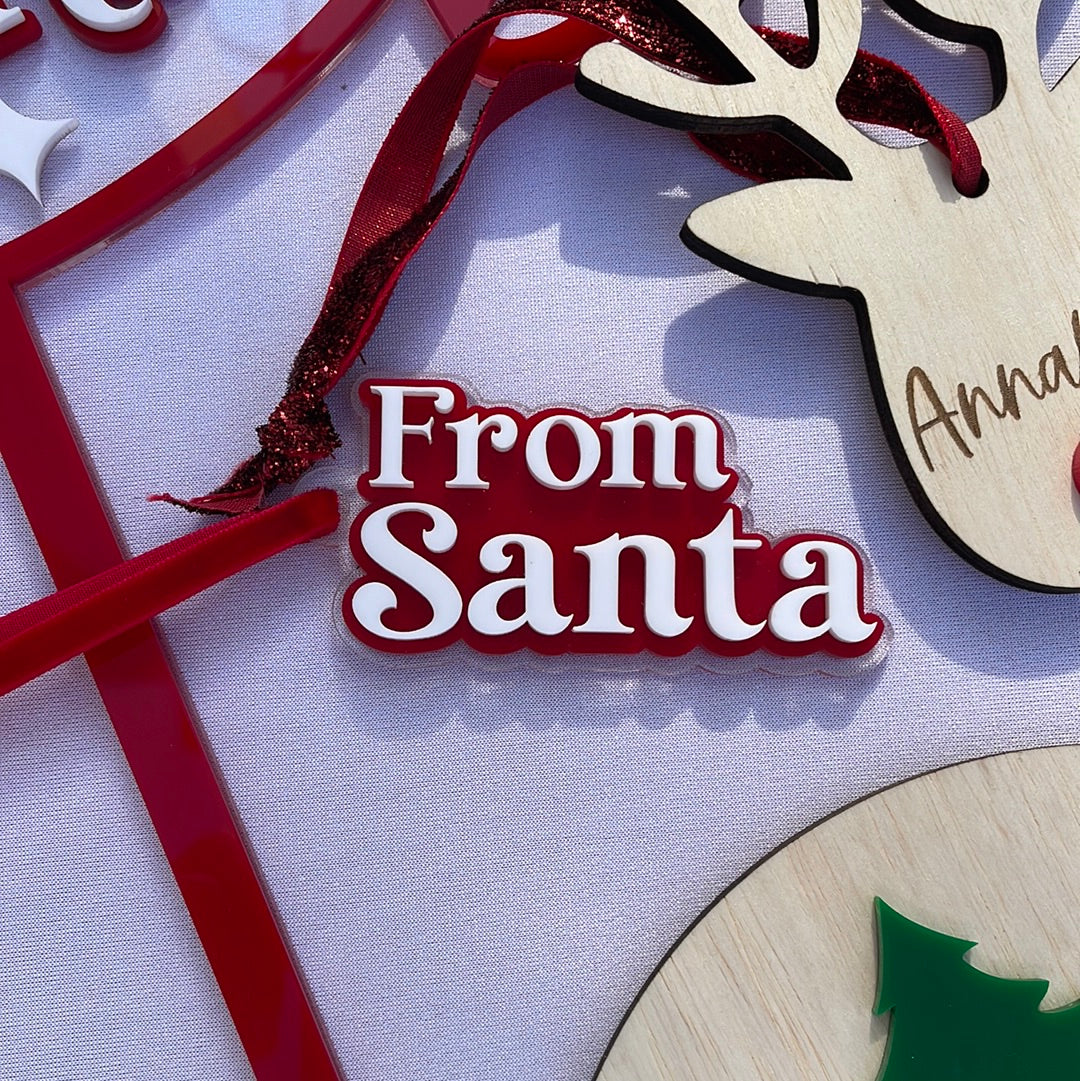 From Santa layered tag
