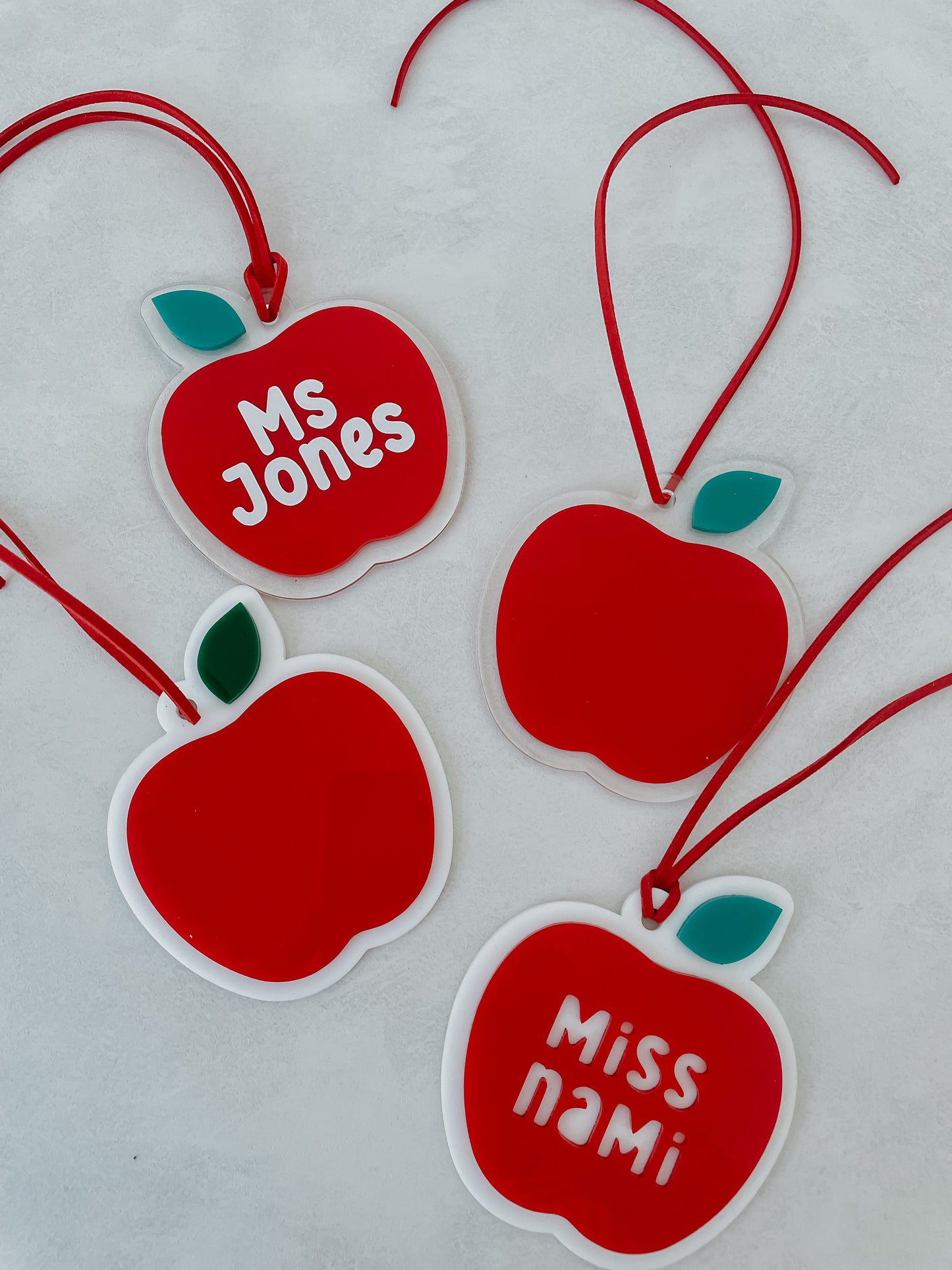 Teacher Apple tag