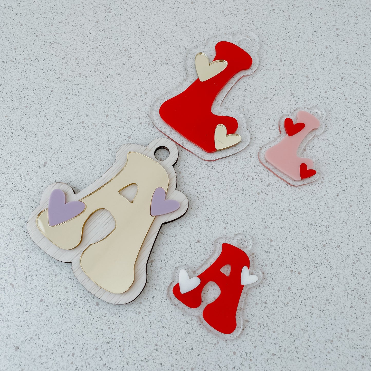 Mini Initial heart tag