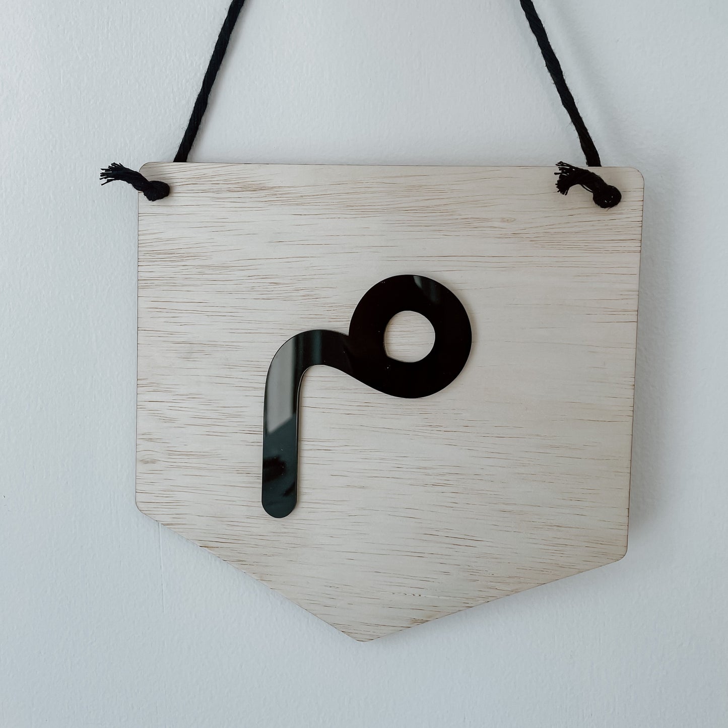 Initial hanging sign