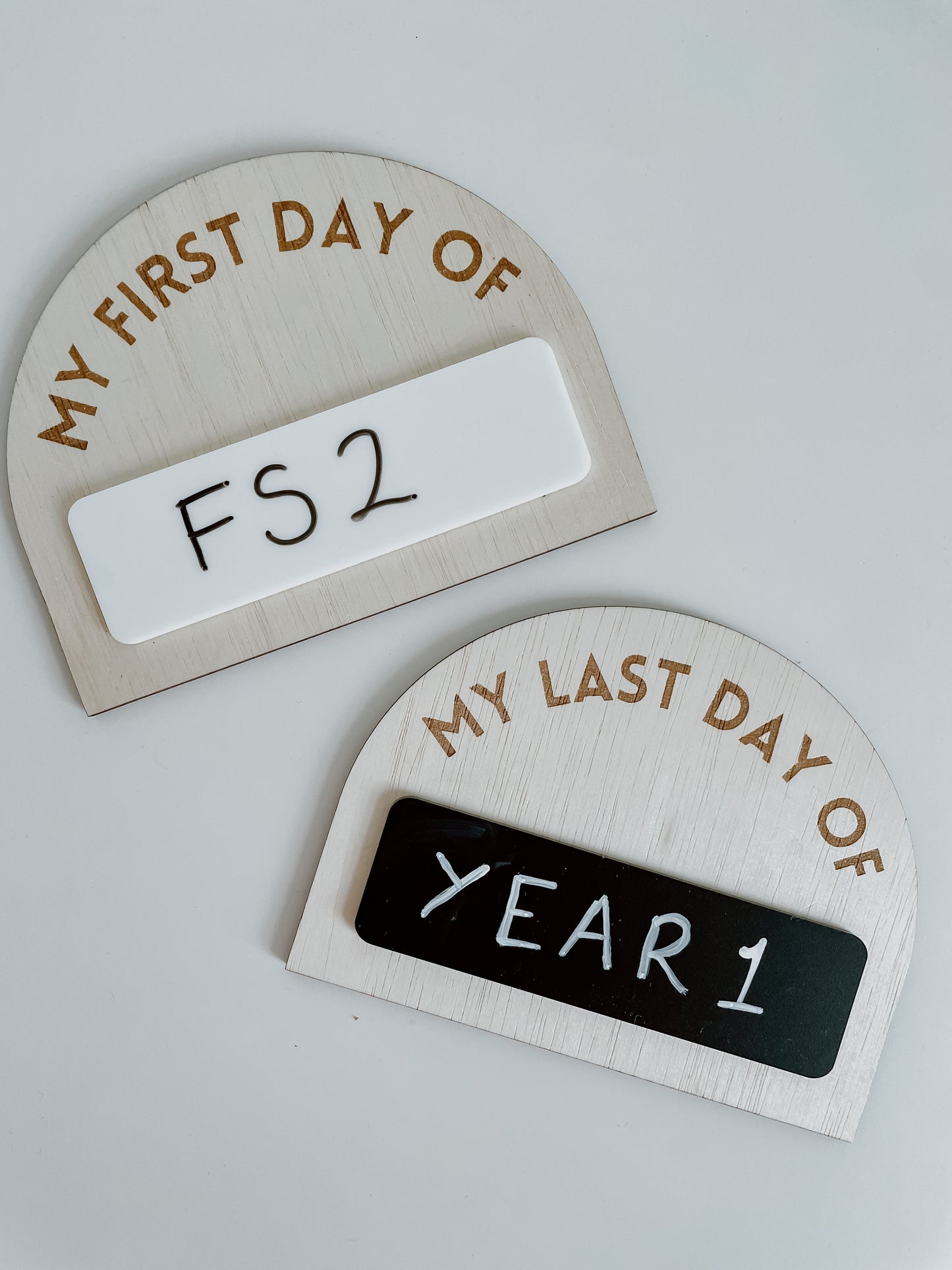 Arched first day sign