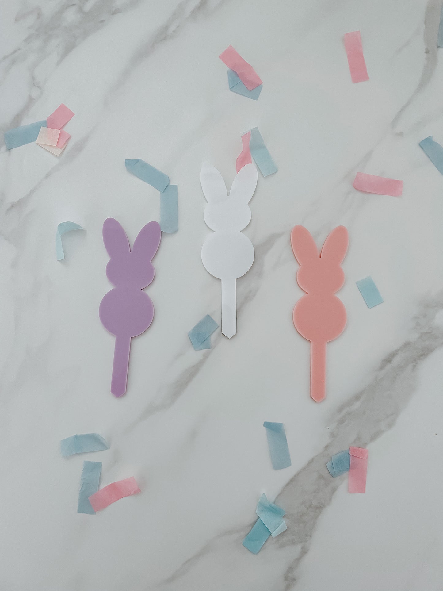 Bunny cupcake / food topper x 3
