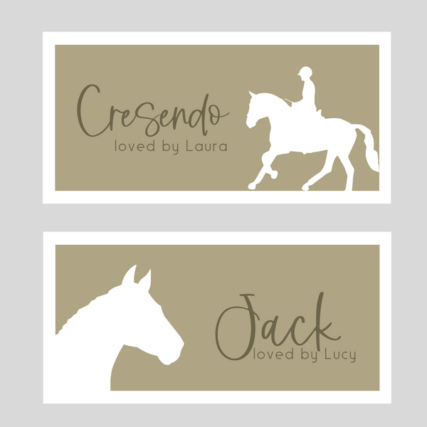 Wood Horse Sign