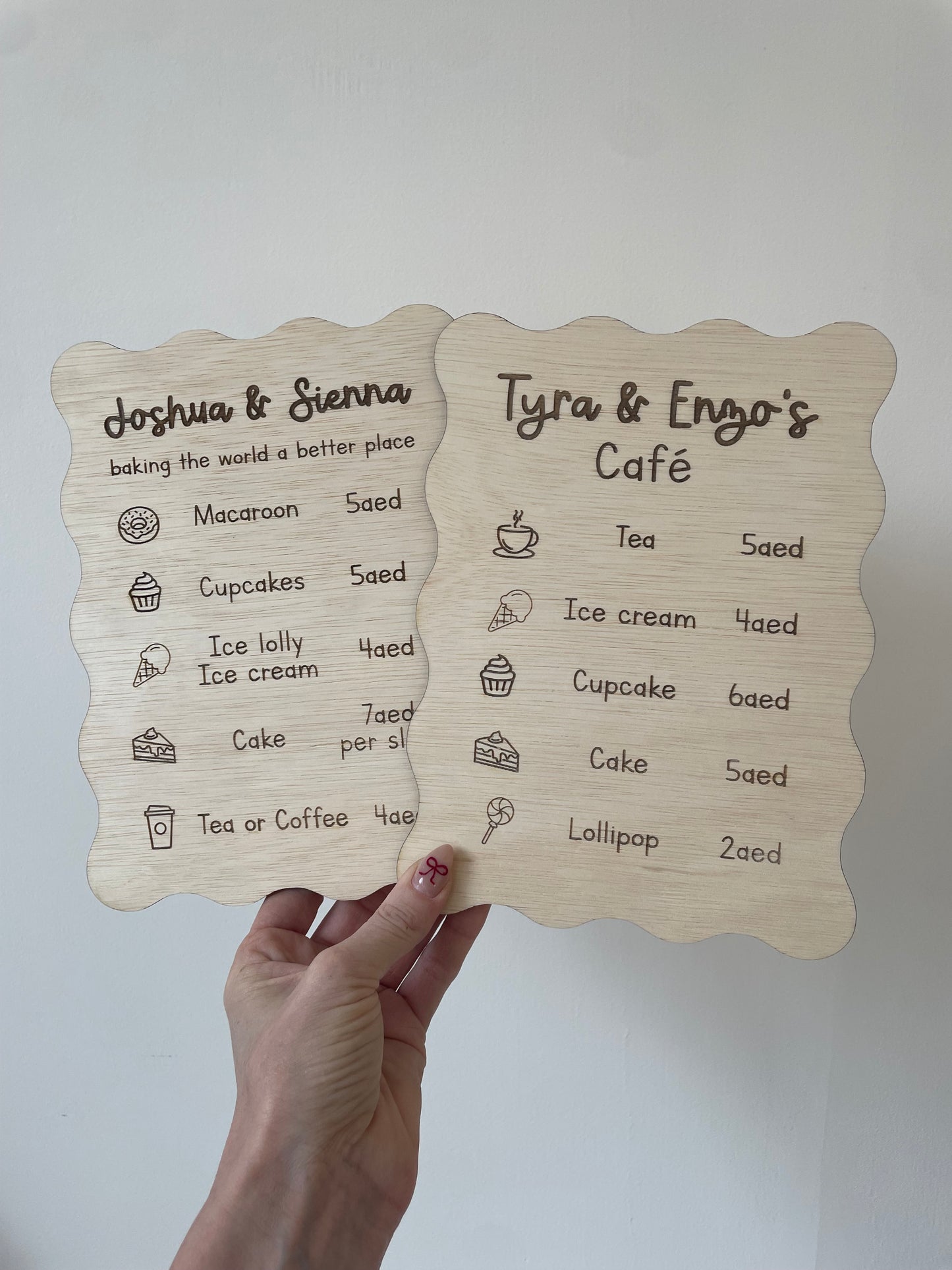 Play Cafe menu