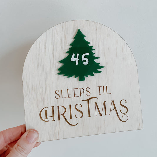 Christmas countdown wooden