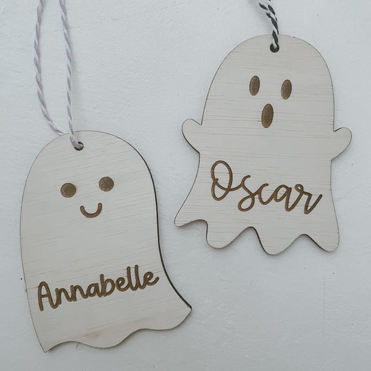 Wooden Boo Tags