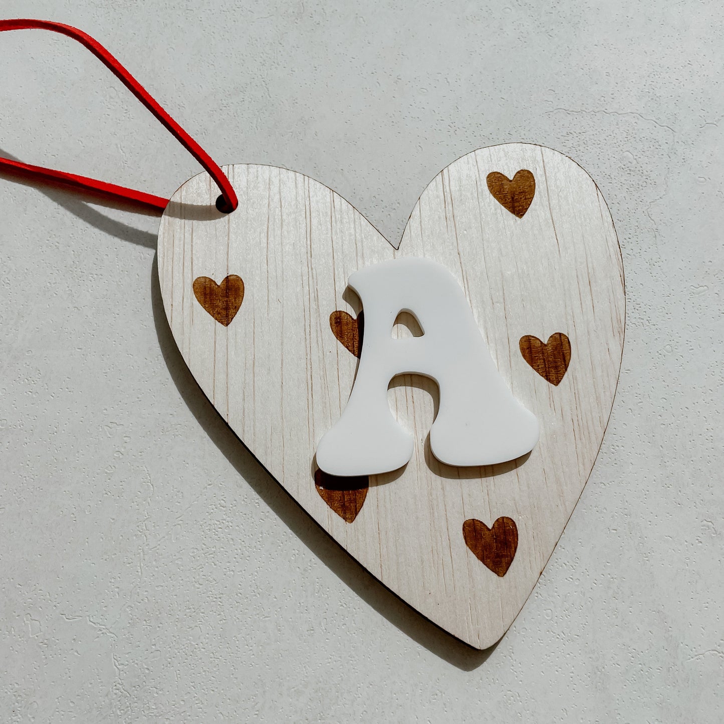 Wooden Valentines tag