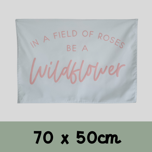 Wildflower wall flag